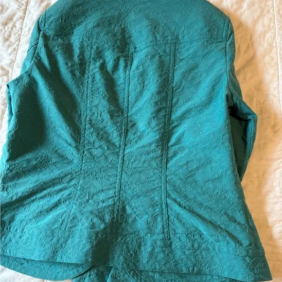 Coldwater Creek Teal Button-Up Jacket - Picture 7 of 7